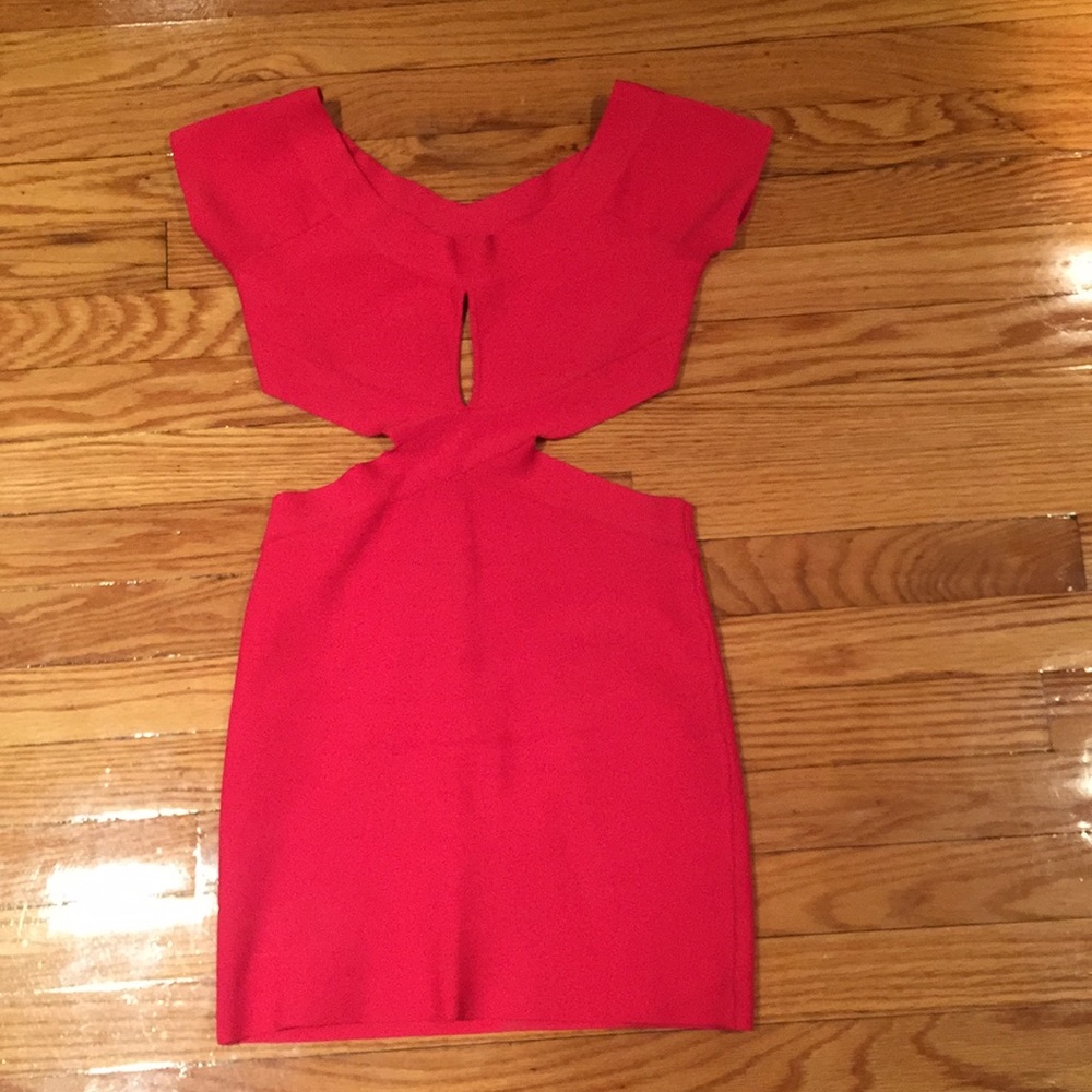 BCBG Coral Cut Out Dress